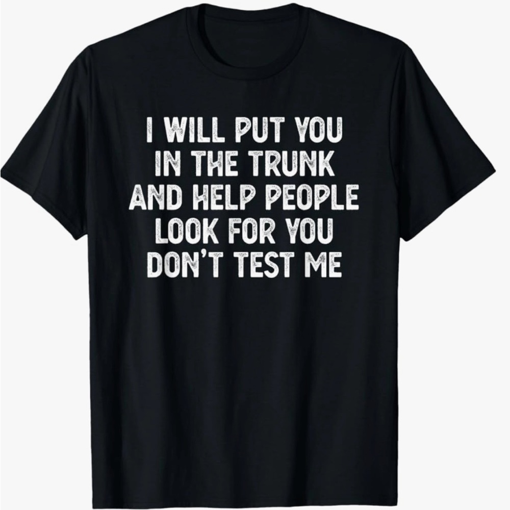 Fun Novelty T-Shirt 3 XL Black
